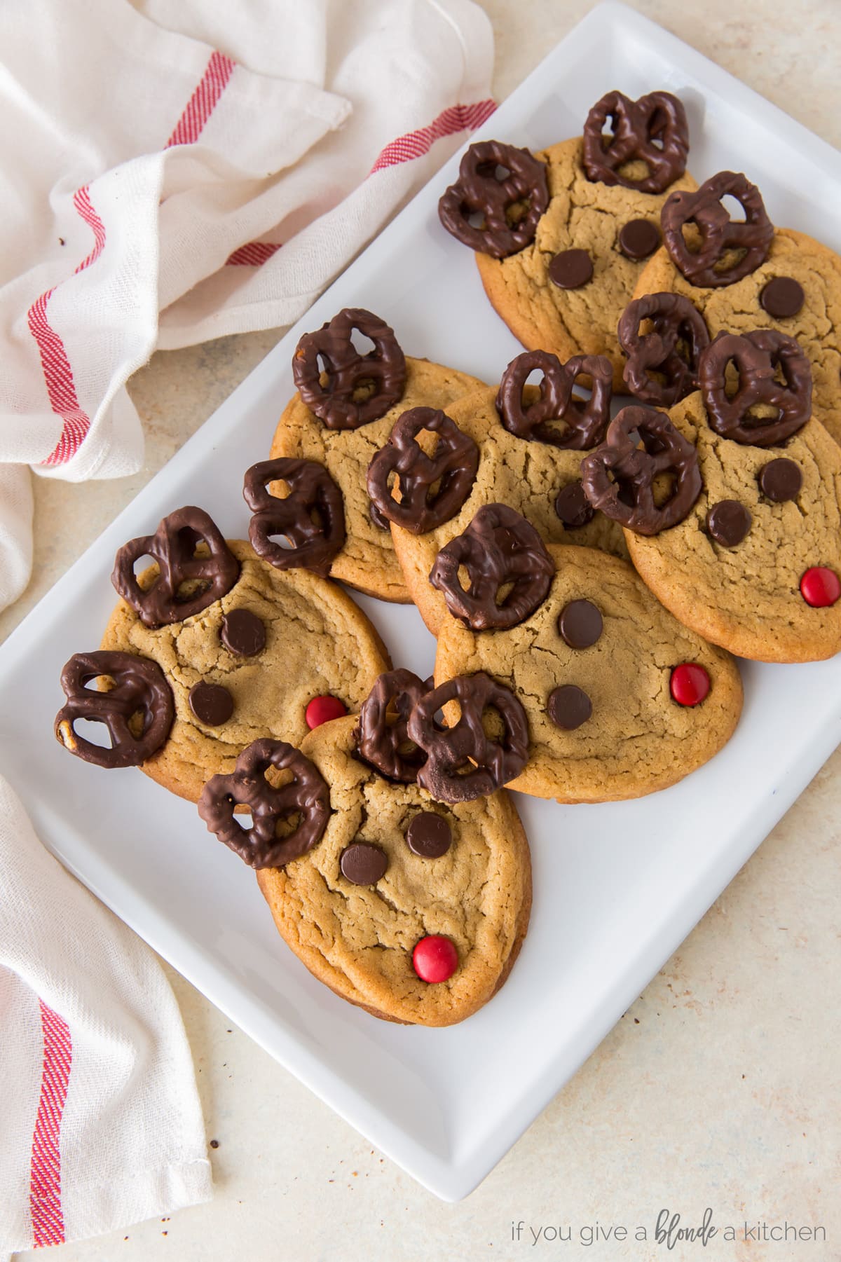 Santa's Favorite Peanut Butter M&M Cookies - Baker by Nature